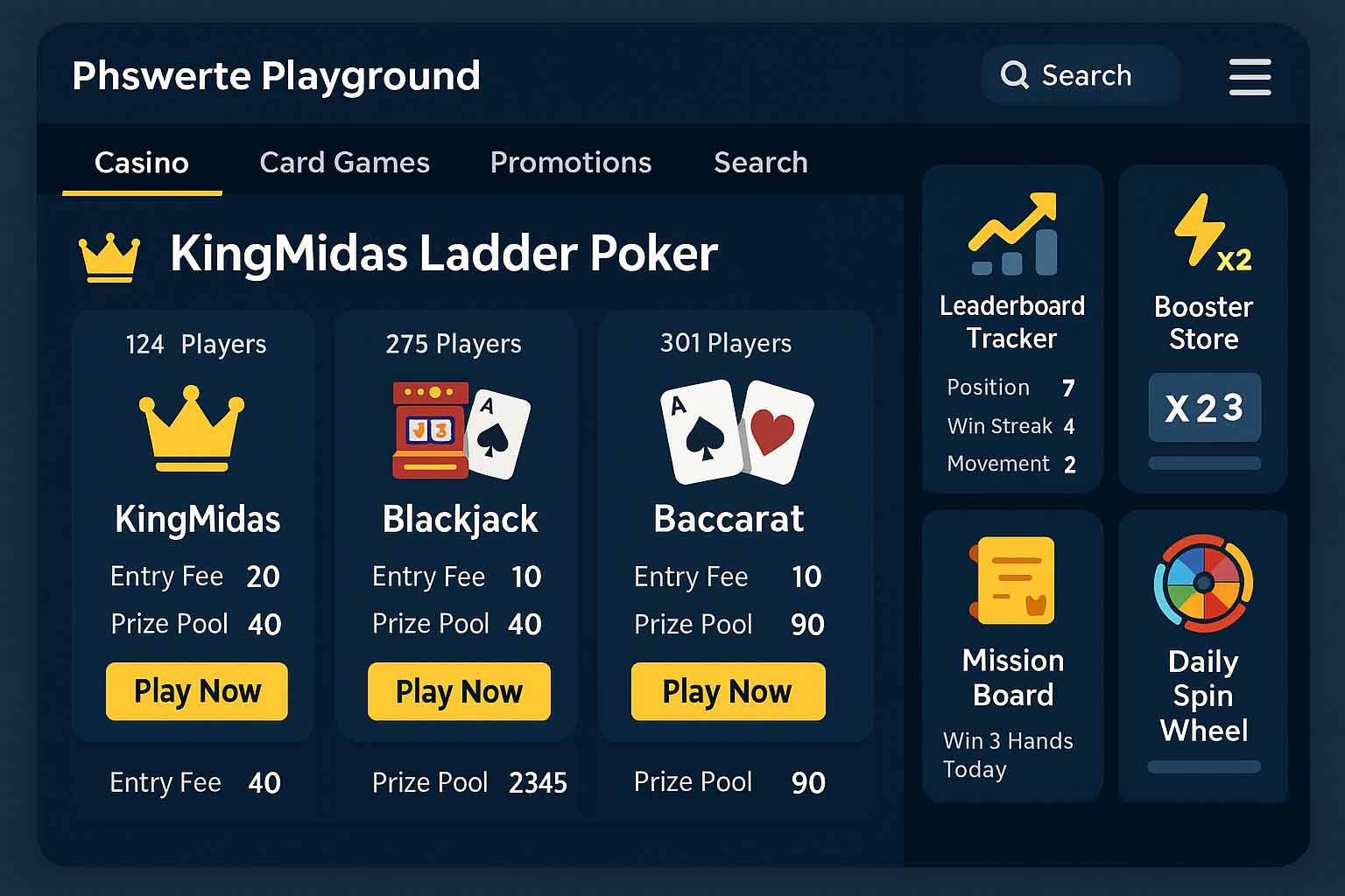 KingMidas Ladder Poker